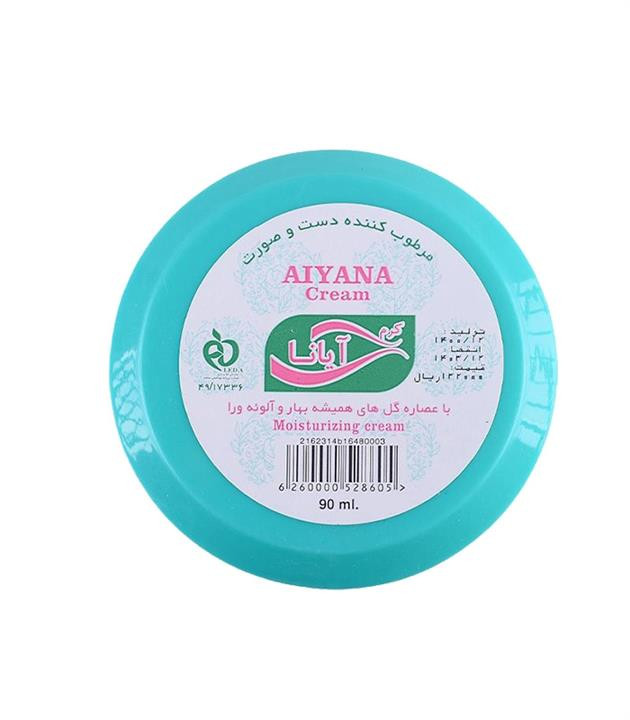 کرم آبرسان و مرطوبکننده دست و صورت آیانا (AIYANA) – ۹۰ میل