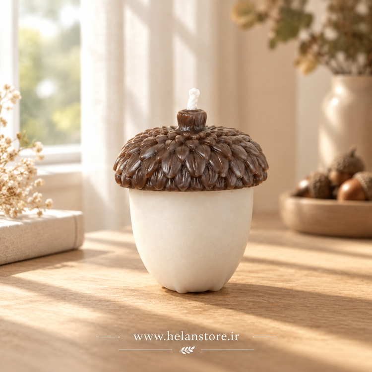 شمع دکوراتیو طرح بلوط
