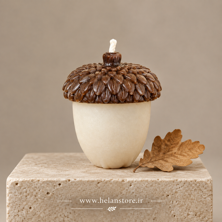 شمع دکوراتیو طرح بلوط